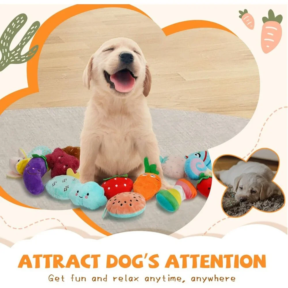 Cheerful 20-Pack Set - Included 4 Dog Bags, Plush Puppy Toys with Irresistibly C - Picture 5 of 6